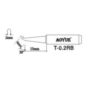 Aoyue T0.2RB soldering iron tip replacement for soldering stations