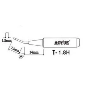 Aoyue T1,8H soldering iron tip replacement for soldering stations