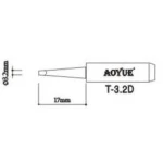 Aoyue T3,2D soldering iron tip replacement for soldering stations