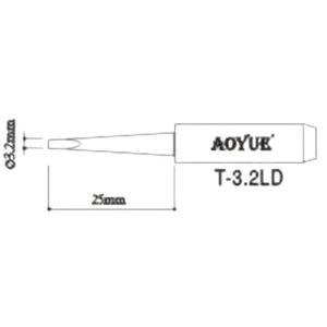Aoyue T3,2LD soldering iron tip replacement for soldering stations