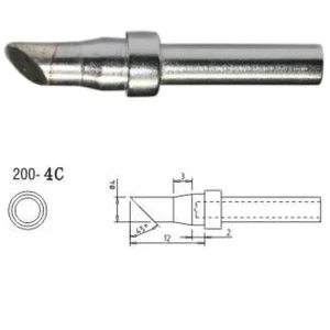 Mlink S4 MOD 200-4C soldering iron tip replacement compatible with Quick 203h and Atten at150d