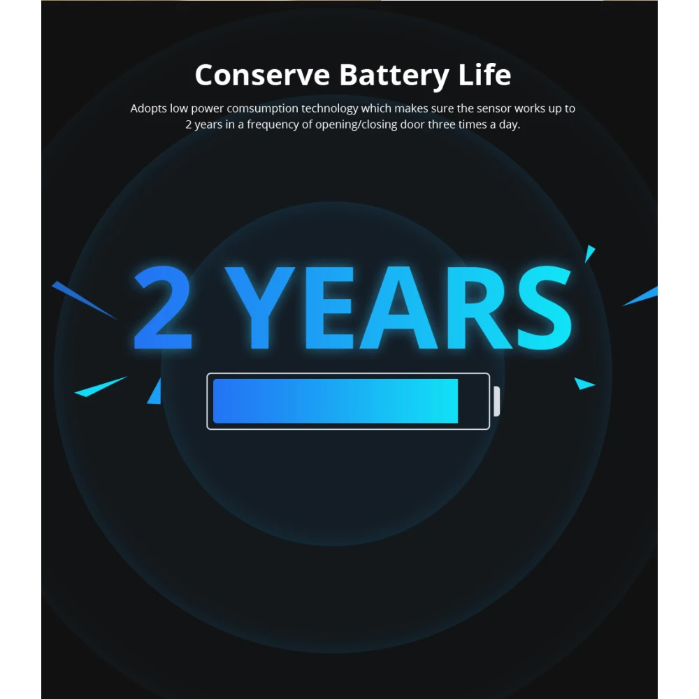 SONOFF DW2 RF wireless door and window sensor for home security alarm