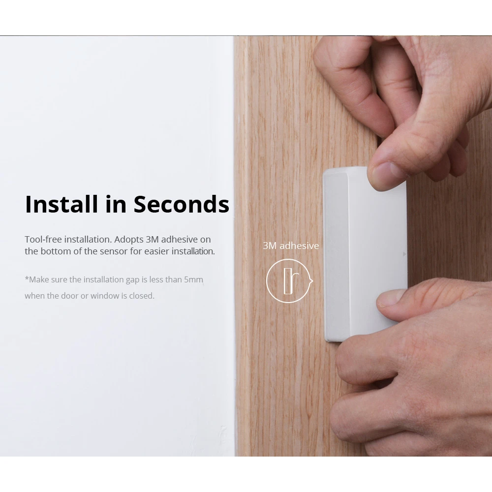 SONOFF DW2 RF wireless door and window sensor for home security alarm