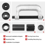 Herramienta profesional para extracción e instalación de rótulas y silentblocks en vehículos todoterreno
