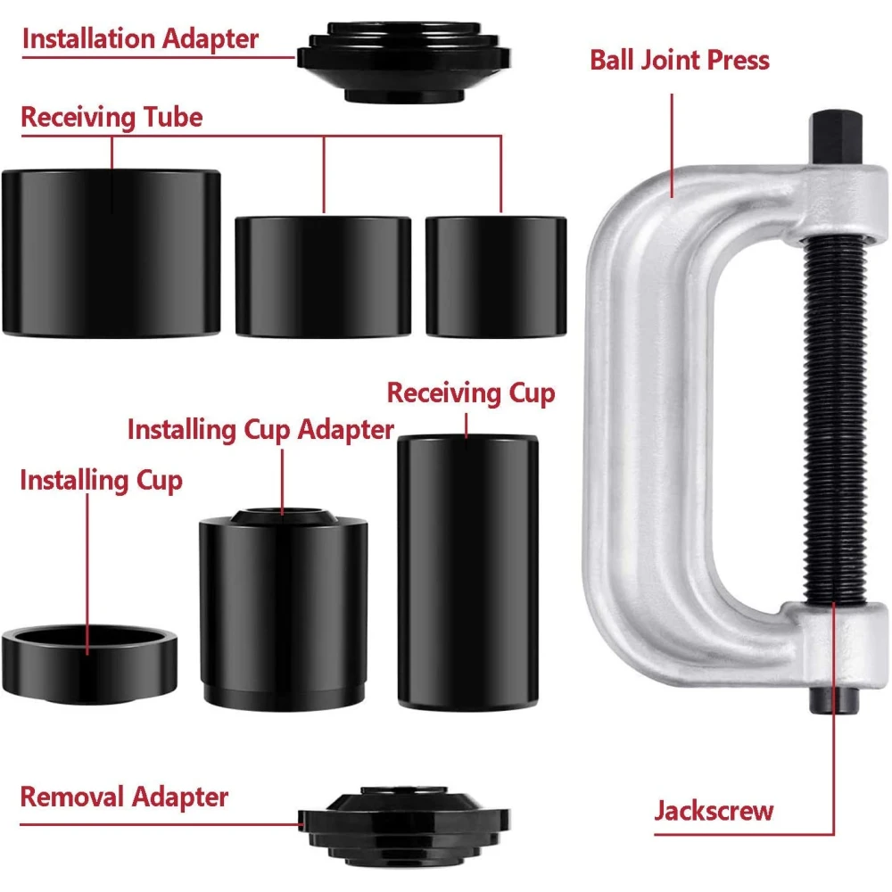10pc Ball Joint and Bush Press Kit 4x4 for Off-Road Vehicles