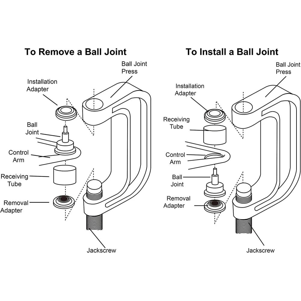 10pc Ball Joint and Bush Press Kit 4x4 for Off-Road Vehicles