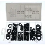 180-Piece Cable Grommet Set with 8 Sizes in organiser box
