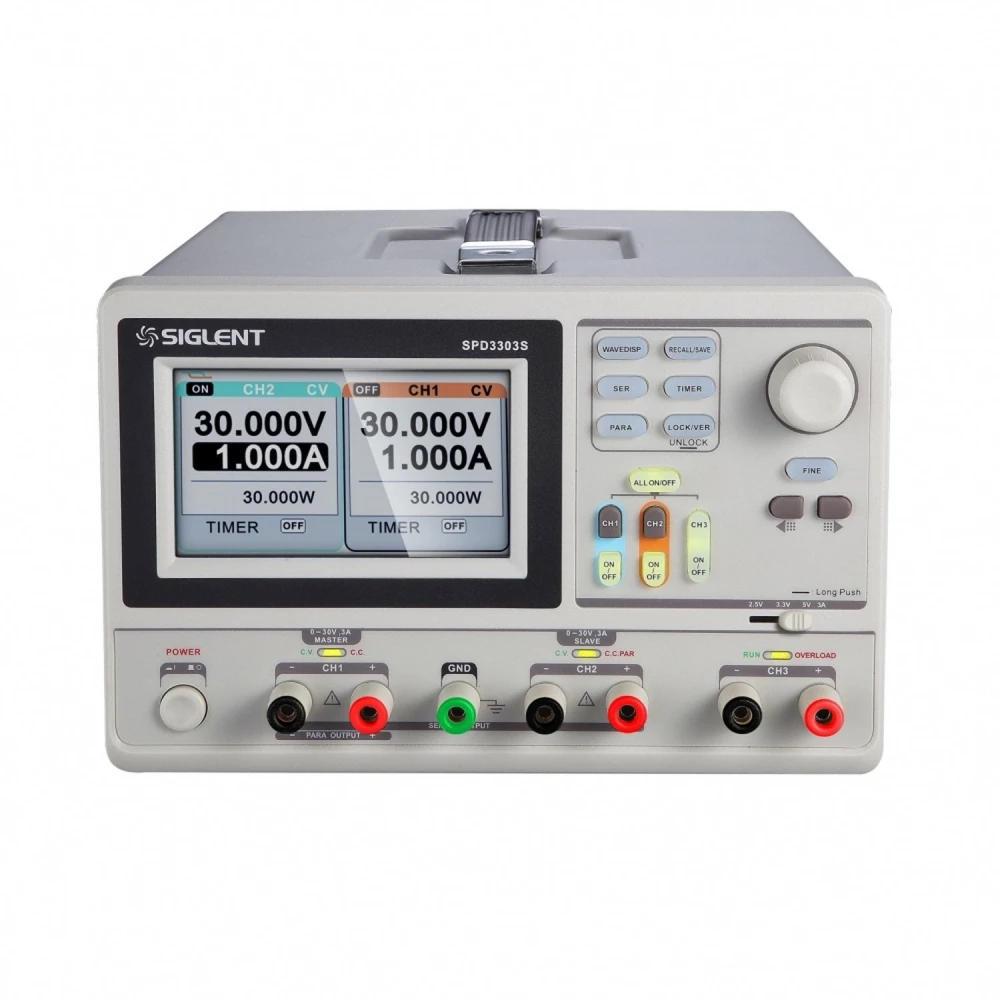 Siglent SPD3303D triple-output programmable bench power supply with PC connection