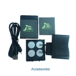 Localizador GPS TK102B con cable USB para carga y conexión
