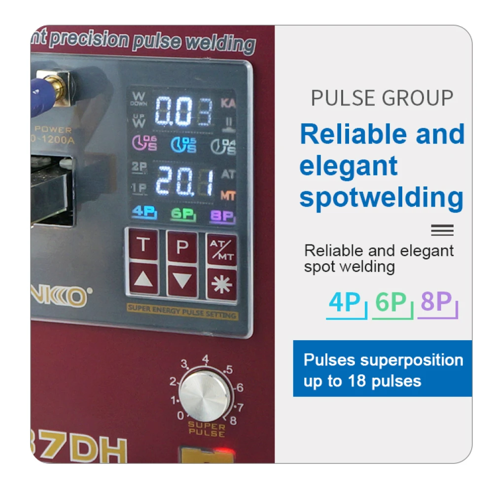 Sunkko 737DH Spot Welder for 18650 14500 21700 Lithium Battery Building