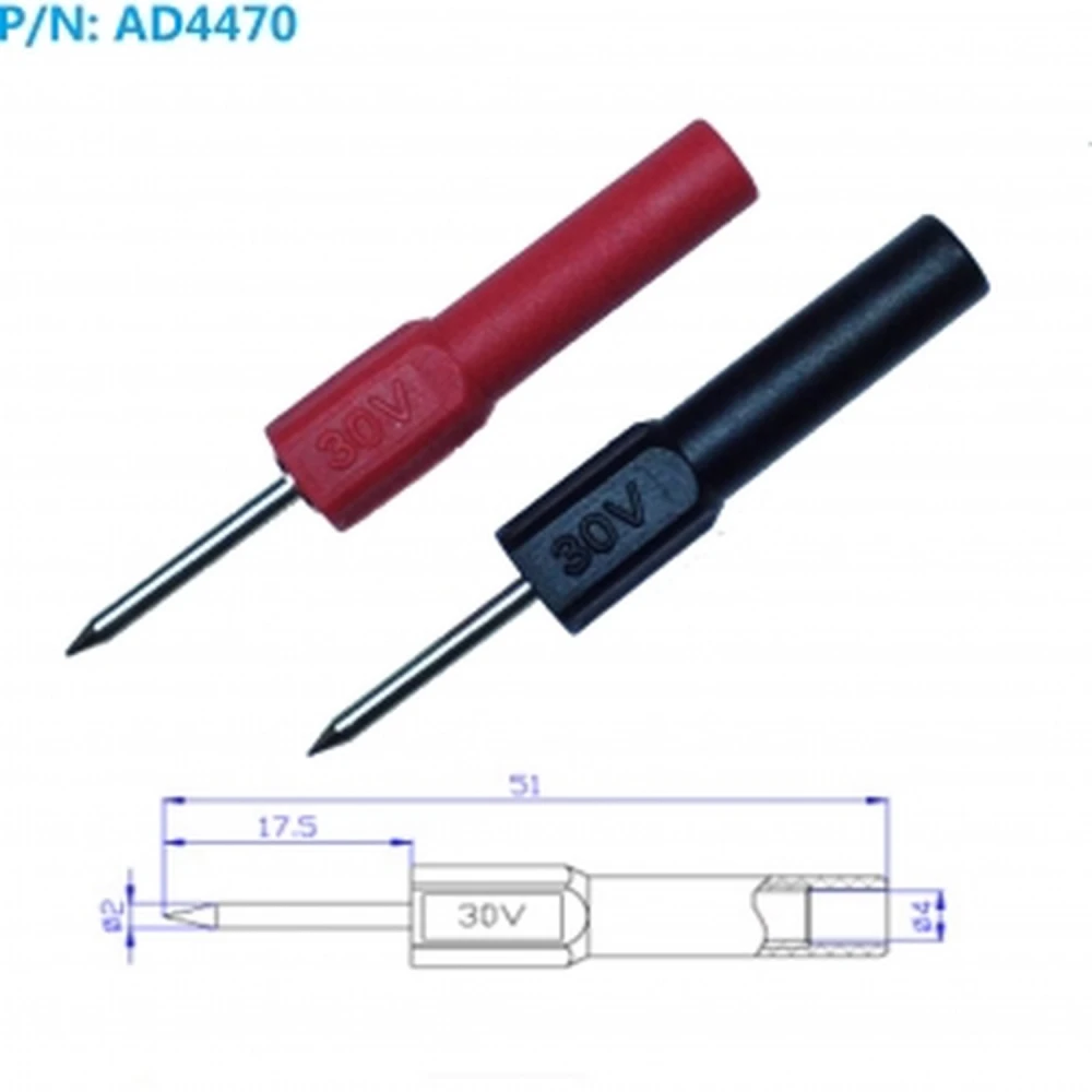 Amass 2mm Test Probe for 4mm Banana Plug - High Accuracy and Durability