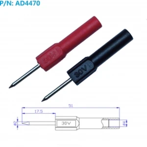 Amass 2mm Test Probe for 4mm Banana Plug - High Accuracy and Durability