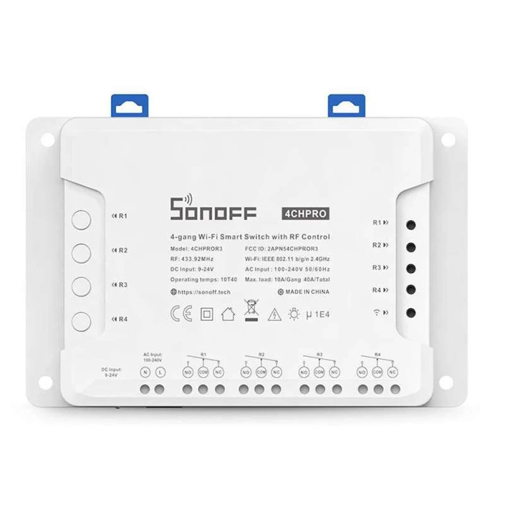 Sonoff 4CH Pro R3 4-Channel WiFi Switch for Smart Home, Compatible with Alexa and Google Home