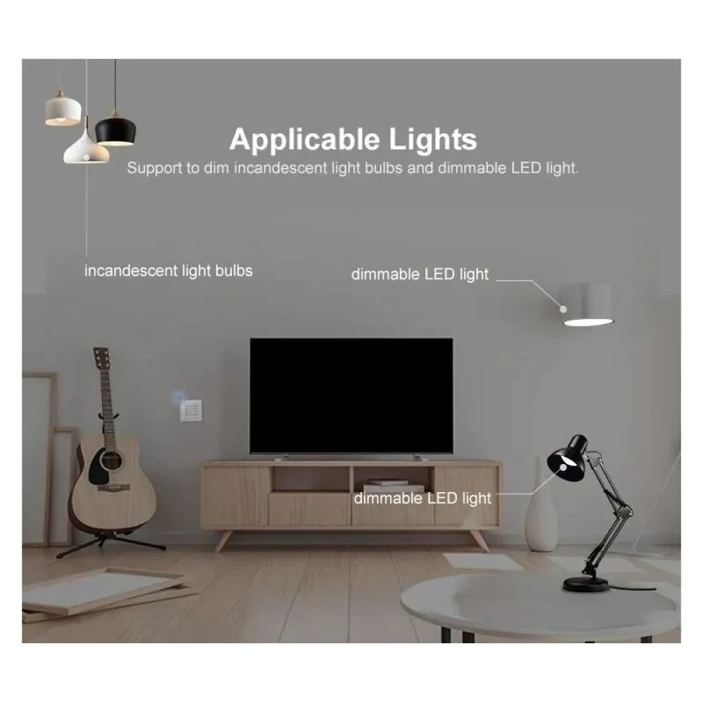 SONOFF D1 Smart Dimmer Switch con aplicación eWeLink en smartphone