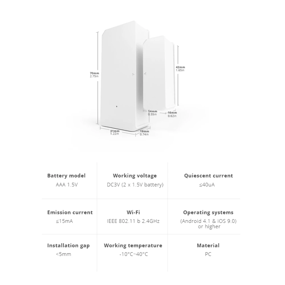 SONOFF SDW2 WiFi Wireless Door and Window Sensor