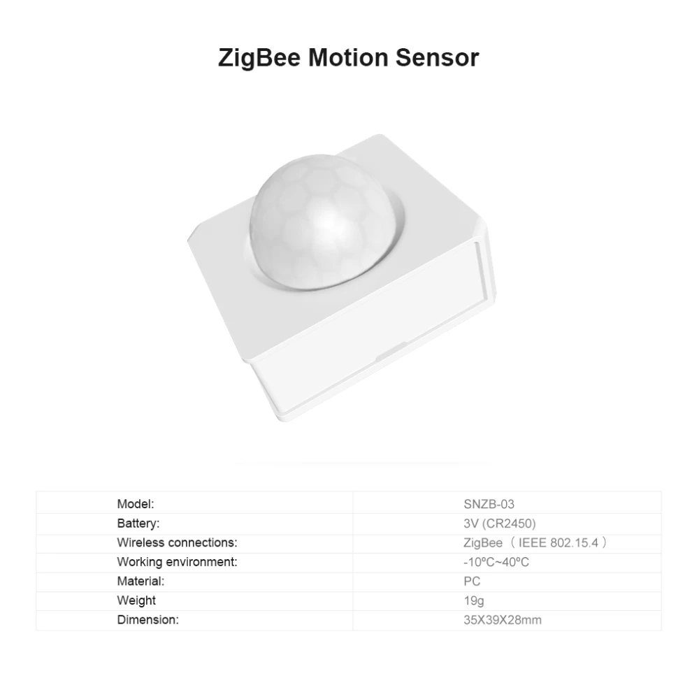SONOFF SNZB-03 ZigBee Motion Sensor - Smart control and precise detection