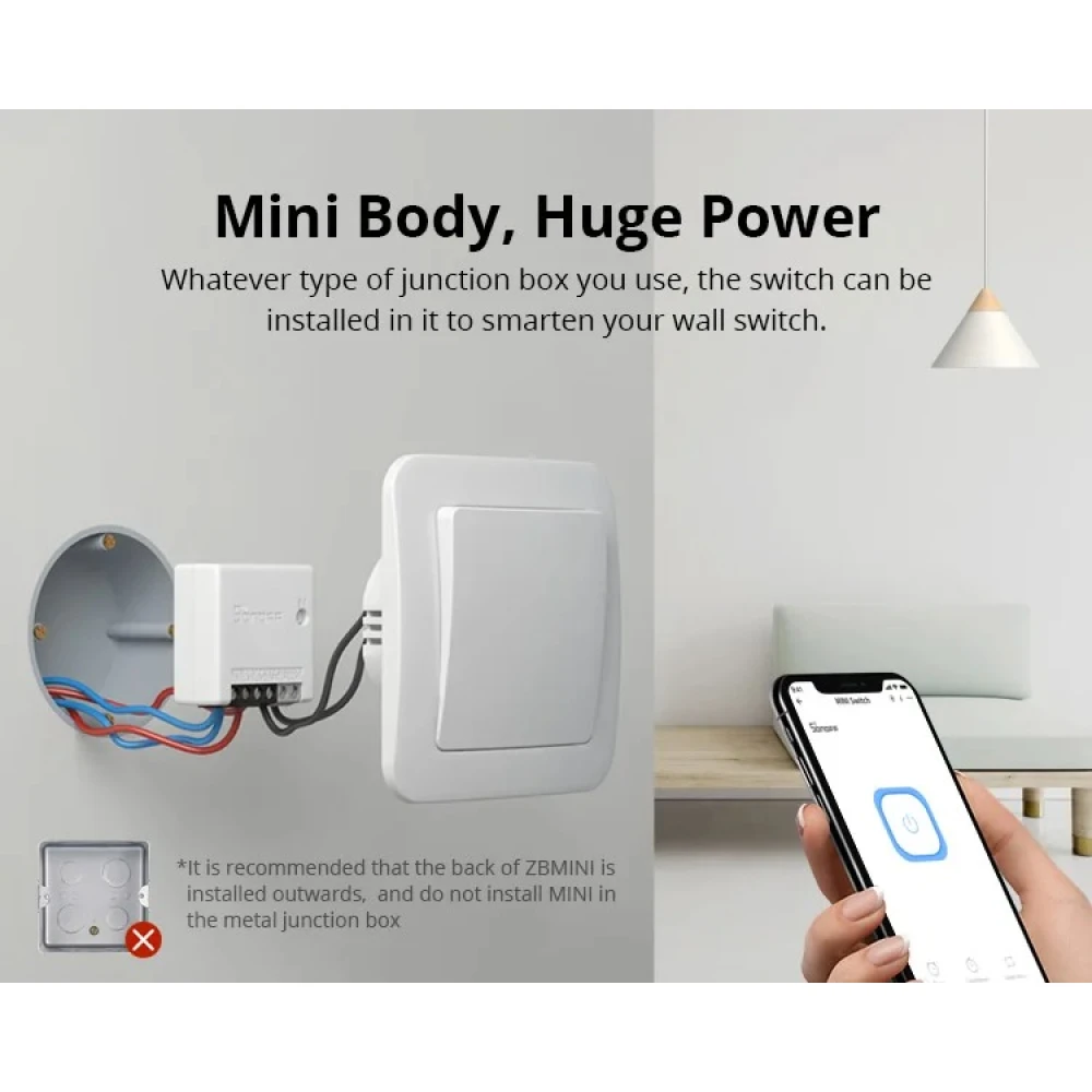 SONOFF ZBMINI ZigBee Mini Smart Switch for 2-Way Light Control
