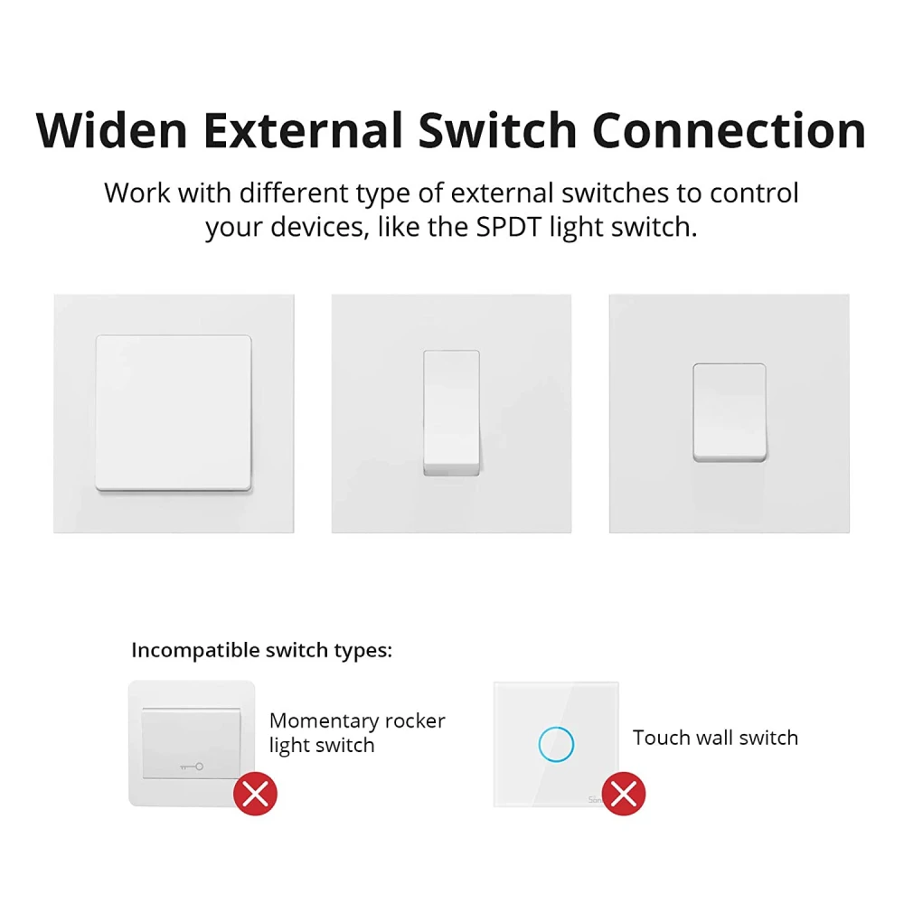SONOFF ZBMINI ZigBee Mini Smart Switch for 2-Way Light Control