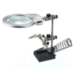 Hands-Free Magnifier Stand for Electronics with LED Light