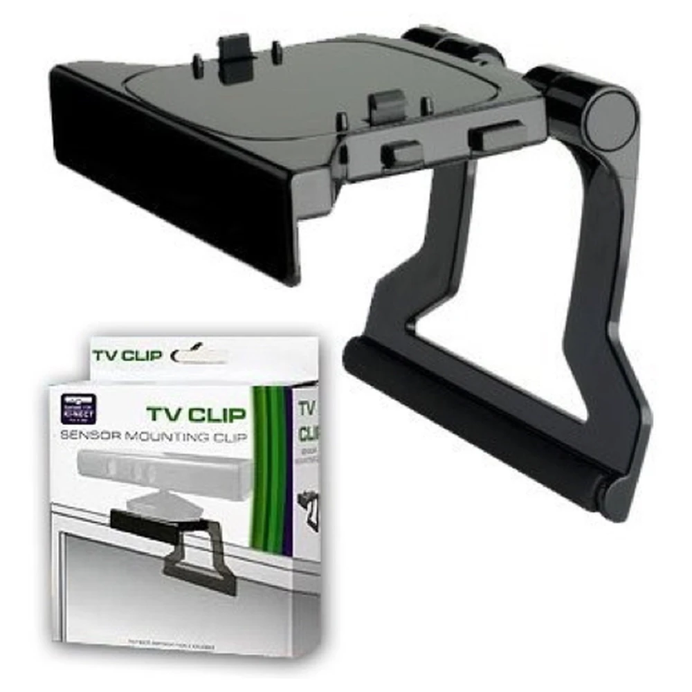 Kinect Xbox 360 TV mount clip, black, compatible with Kinect sensor