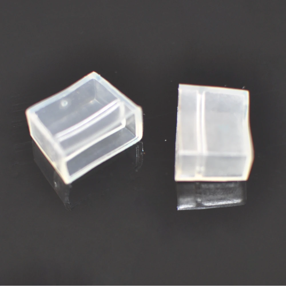 Transparent PVC end cap for 220V AC 14mm LED strip