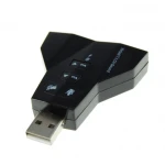 Dual USB sound card with 2 outputs and 2 inputs