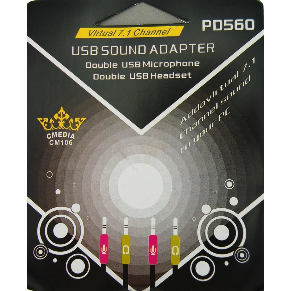 Tarjeta de sonido USB dual compatible con Windows, Linux y Mac OSx