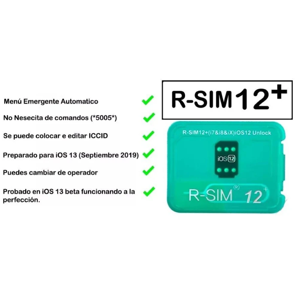 R-SIM 12 unlock card for iPhone 5s, 6, 6s, 7, 8 and X
