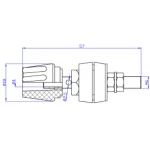 4mm Female Red Black Terminals 60V 50A Pack of 2 Amass for Panel