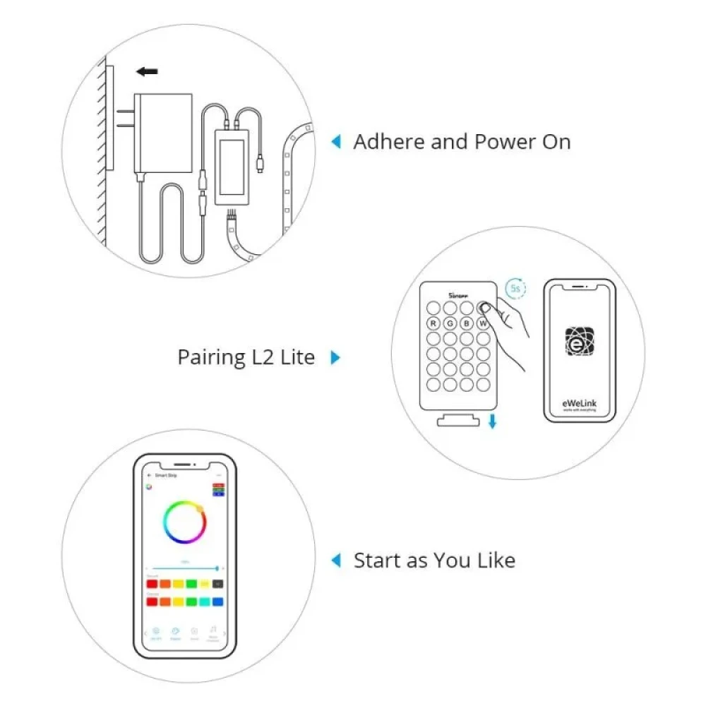SONOFF L2 Lite 5 metre Smart WiFi LED Strip with Remote and App