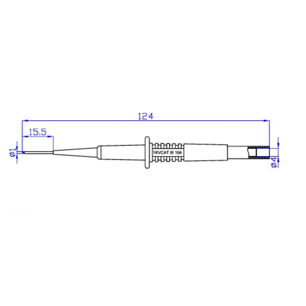 Sondas de prueba roja y negra TP4155 con conector banana 4mm para multímetros