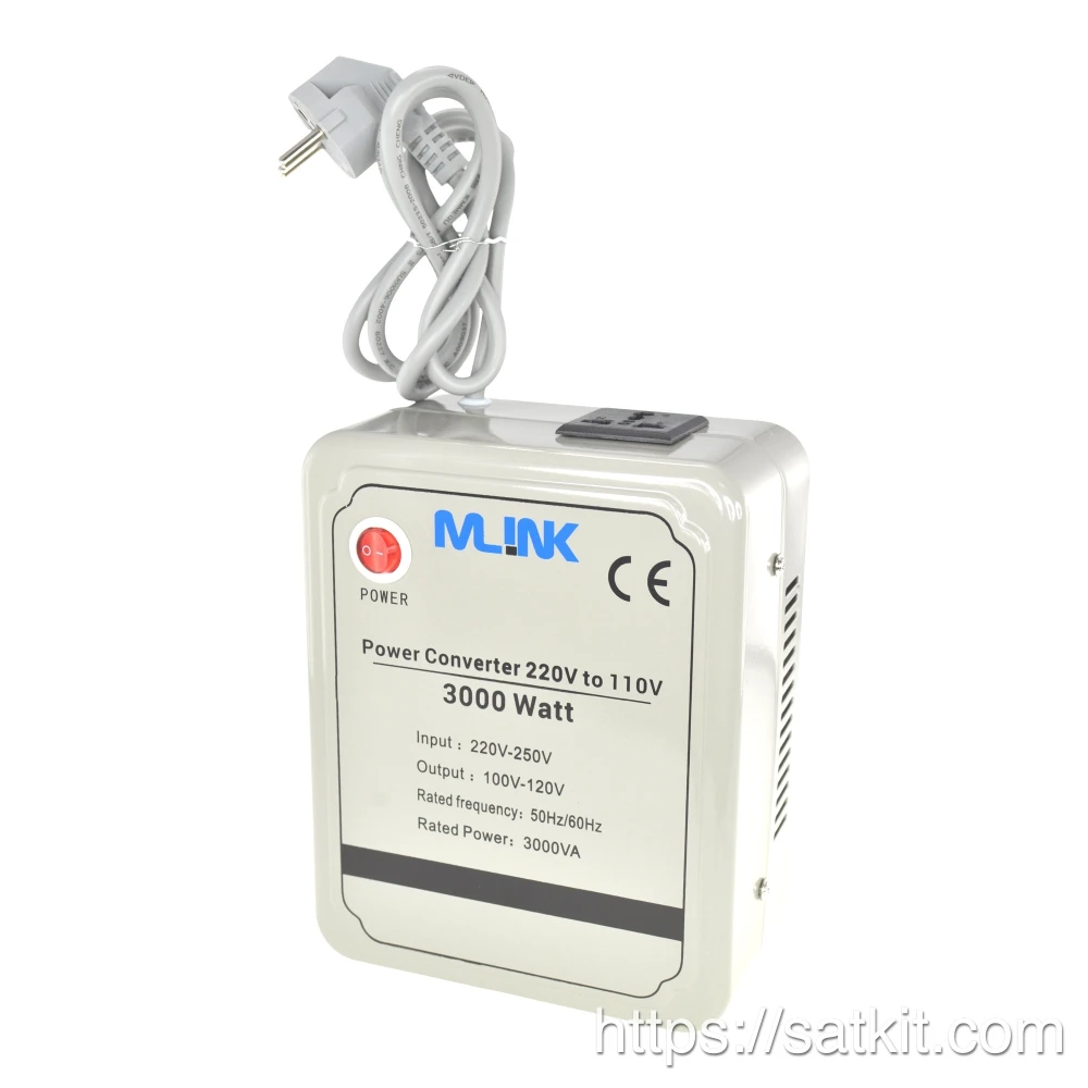 Transformador compacto para uso doméstico y profesional 220v a 110v