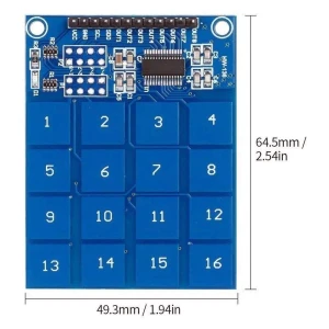 satkit TTP229 16-Channel Capacitive Touch Switch Module for Arduino