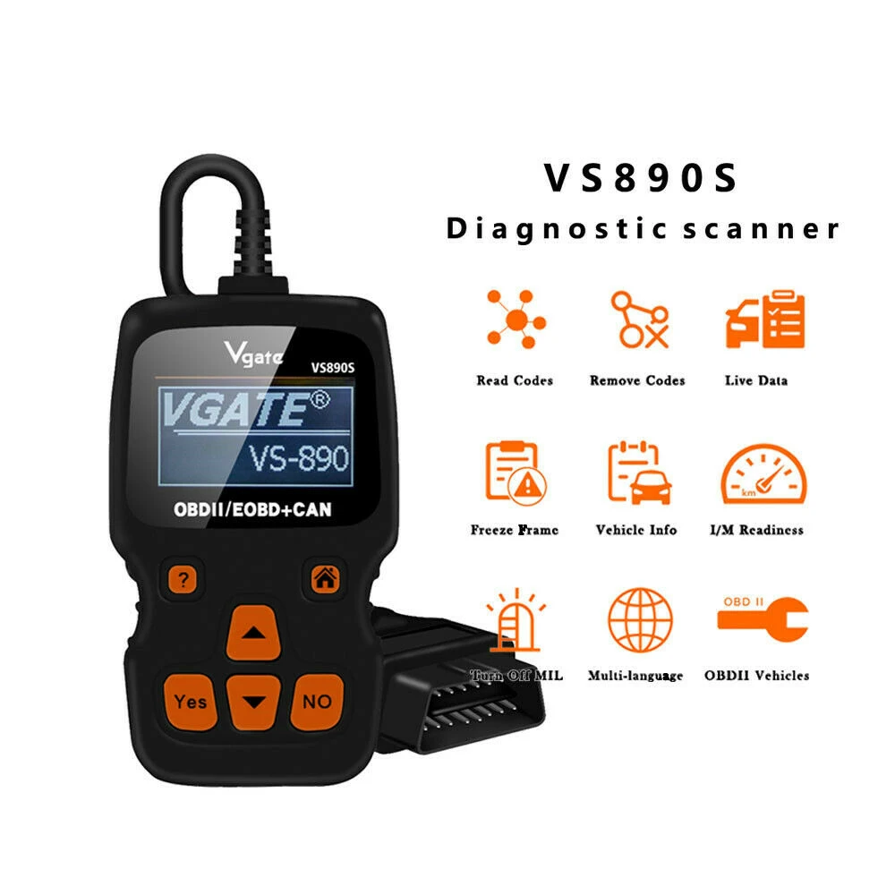 VS890S OBD2 escáner diagnostic tool con pantalla y botones