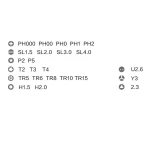 Detalle de puntas magnéticas de acero S2 del juego Xiaomi Mijia Wiha 24 en 1