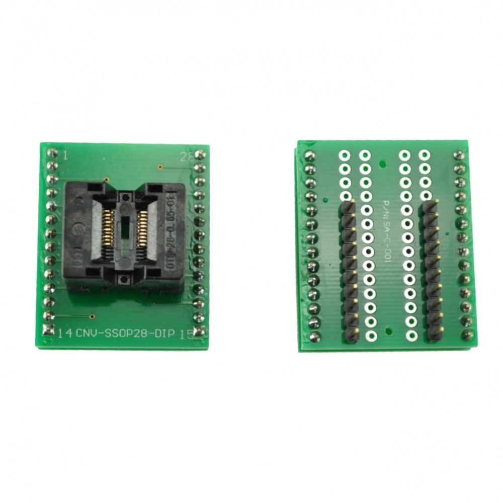 Easy-insert TSSOP20 to DIP20 programming socket compatible with Satkit