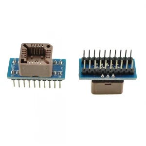 PLCC20 to DIP20 programmer socket with easy insertion - satkit