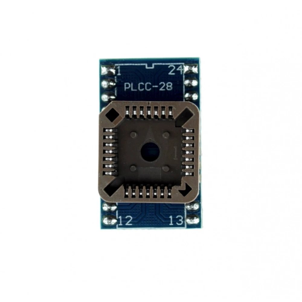 PLCC28 to DIP24 programmer socket for compatible IC programmers