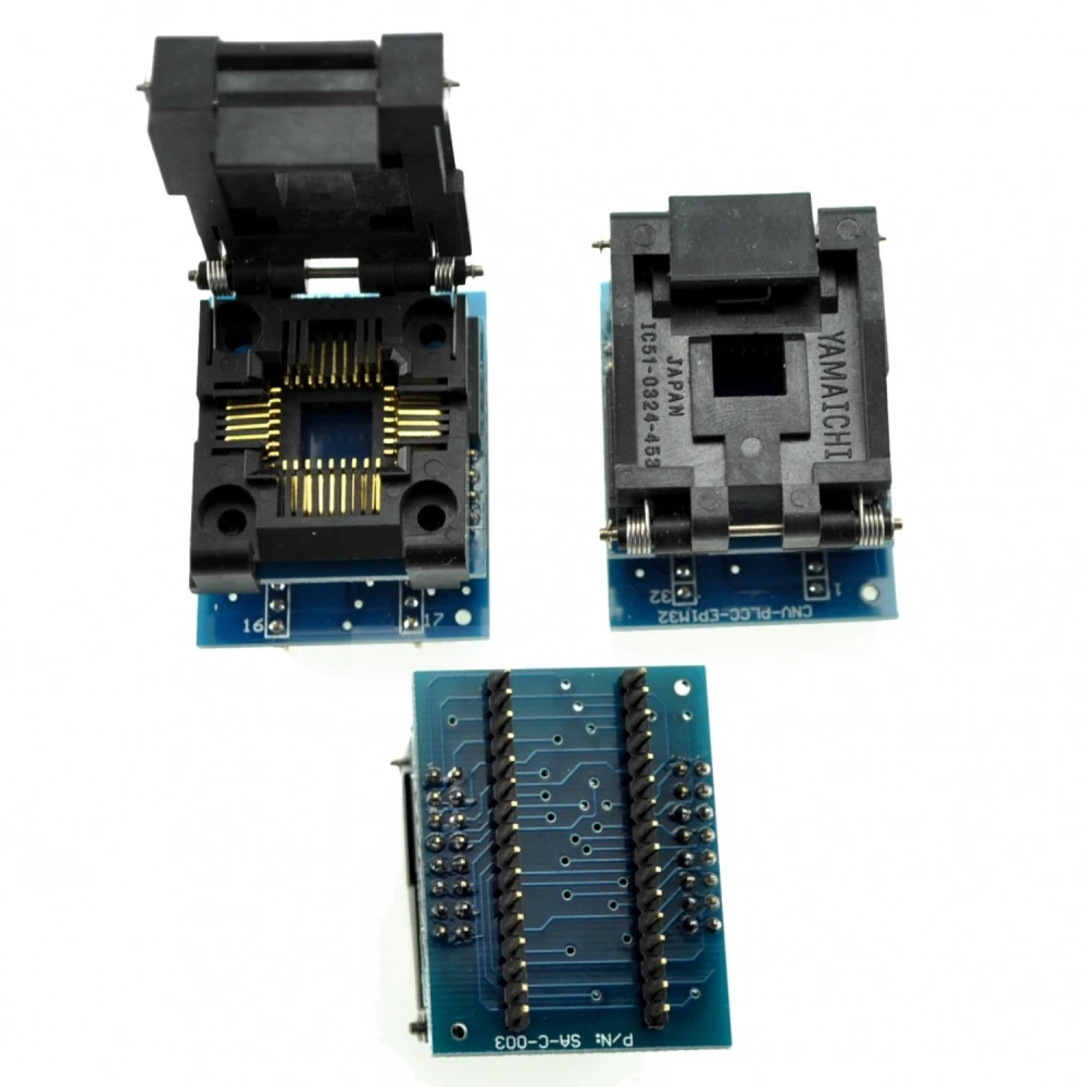 PLCC32 to DIP32 programmer socket with easy insertion and maximum compatibility
