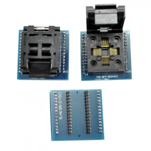 TQFP32 to DIP28 programmer socket with easy insertion, satkit compatible